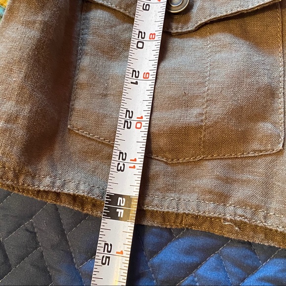 Linen blend olive green Relativity jacket EUC - Picture 7 of 8